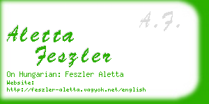 aletta feszler business card